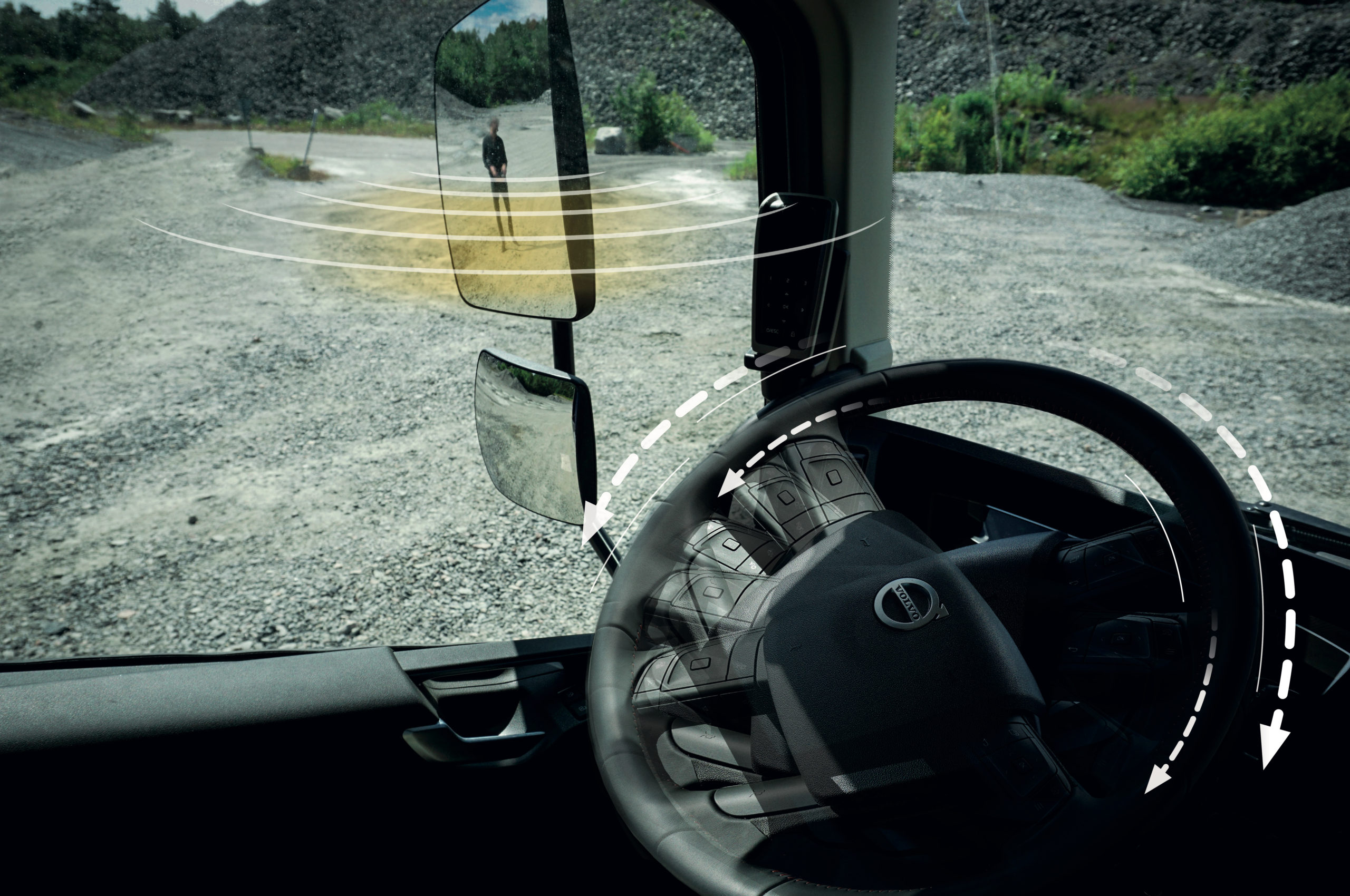 Vrachtwagen besturen voor industriele afstandsbediening