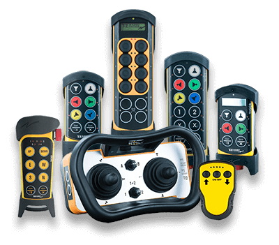 Endüstriyel kablosuz uzaktan kumanda sistemleri ve farklı Tele Radio verici modelleri